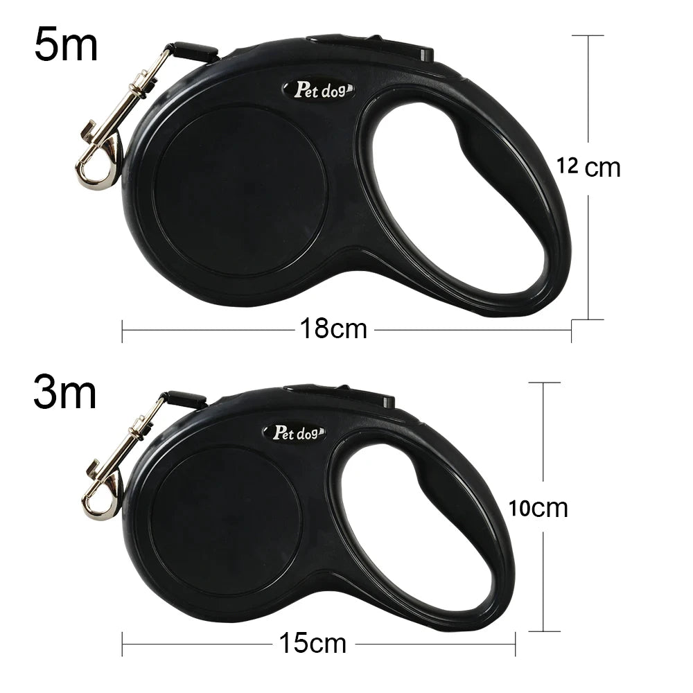 Retractable Pet Leash 3m/5m – For Small & Medium Dogs