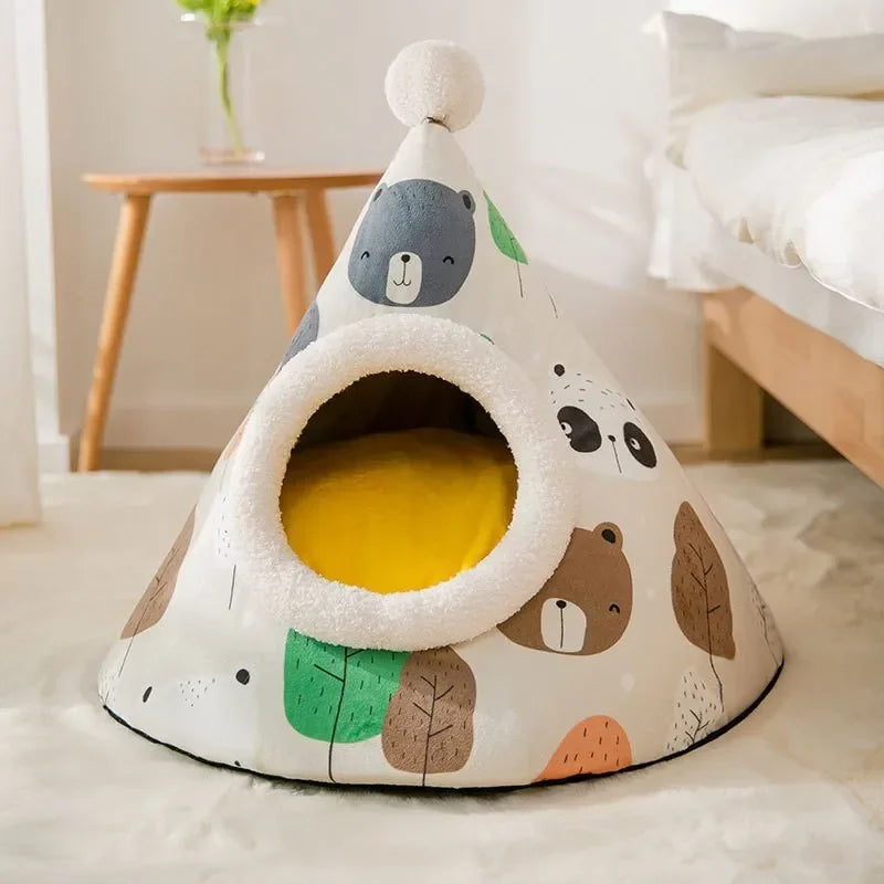 Indoor Winter Cat Dog House Deep Sleep Comfort Bed New Pet Nest Pets Tent Basket Cat Cave Cozy Dog Sofa Warm Cats Accessories
