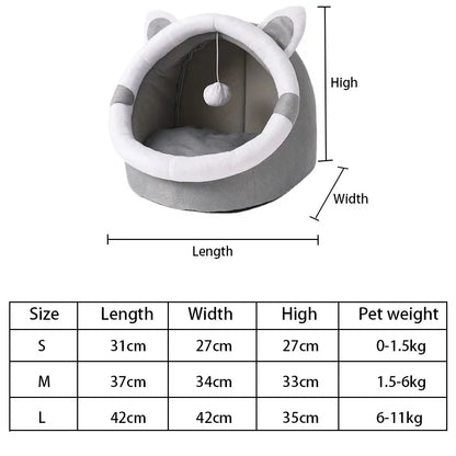 Cat Cave Bed – Semi-Closed Nest for All Seasons