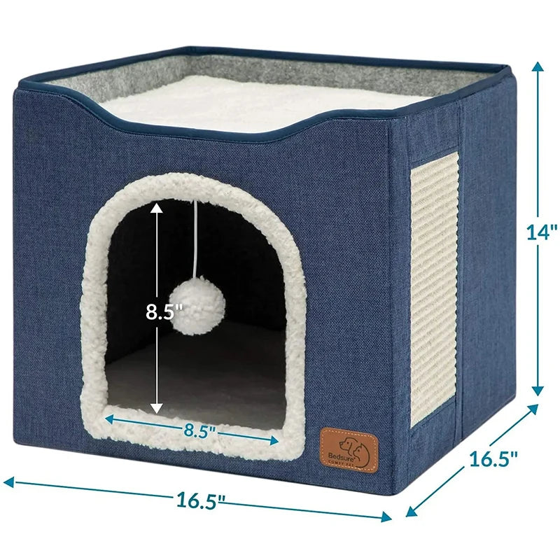 Winter Cat Bed – Warm House for Cats & Kittens