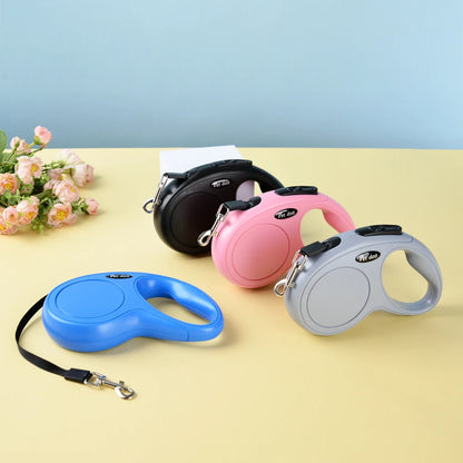 Retractable Pet Leash 3m/5m – For Small & Medium Dogs