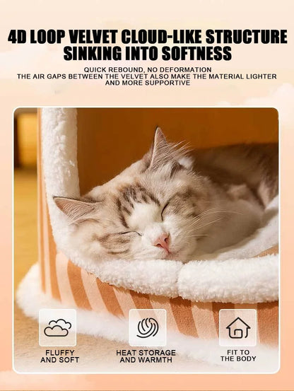 Indoor Winter Cat Dog House Deep Sleep Comfort Bed New Pet Nest Pets Tent Basket Cat Cave Cozy Dog Sofa Warm Cats Accessories