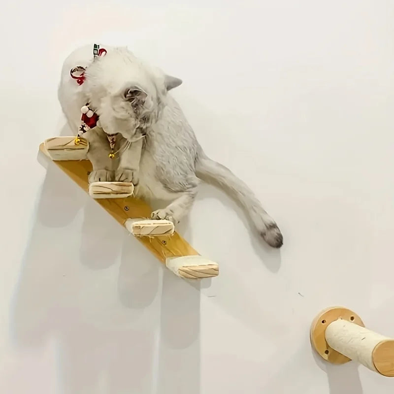 Wall-Mounted Cat Tree with Hammock