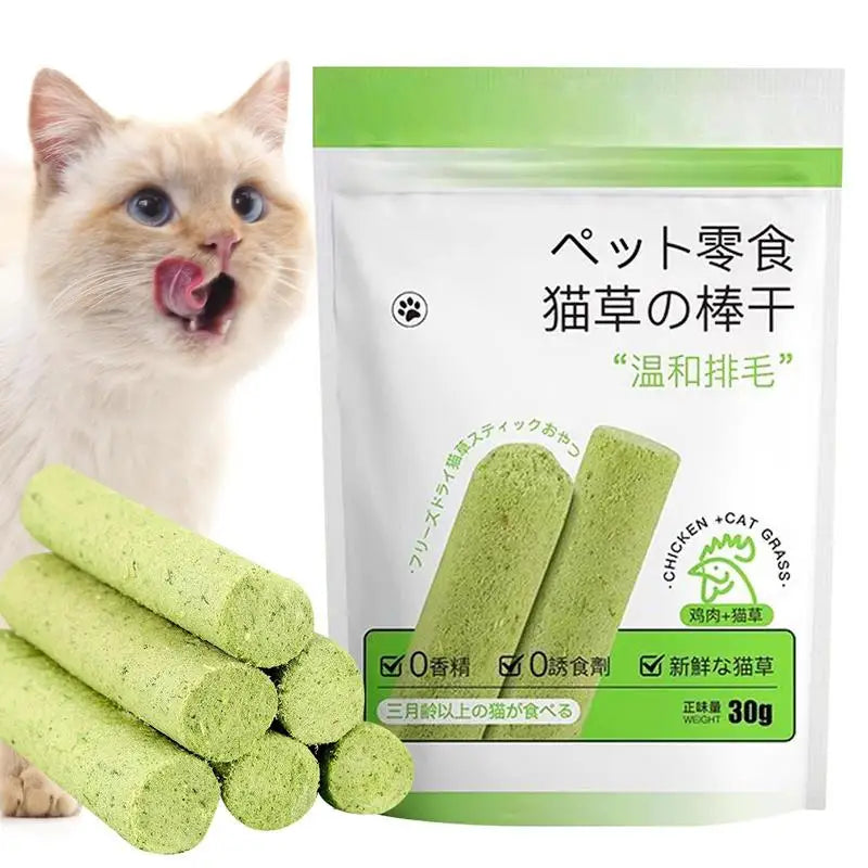 Cat Grass Chew Sticks – Natural Teeth Cleaner for Indoor Cats