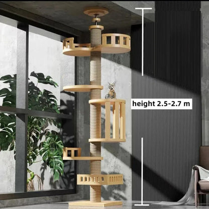 Cat Tree Multilayer Rotatable Moisture Proof Breathable Scratching Posts Save space Cat Tower For Home Indoor Cats Shelves 캣타워
