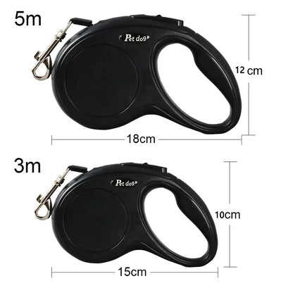 Retractable Pet Leash 3m/5m – For Small & Medium Dogs