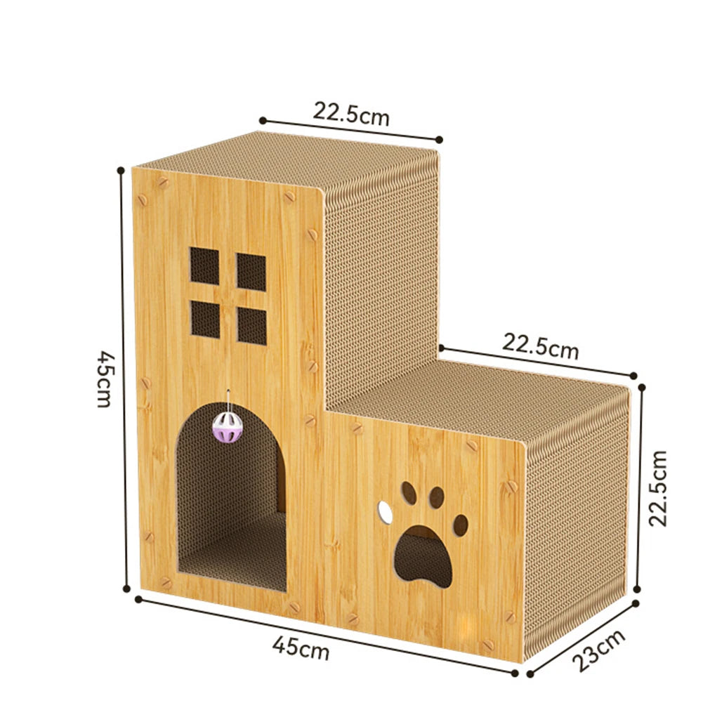 Cardboard Cat Scratcher House For Big Small Cat Funny Large Cardboard Cat House For Home Travel