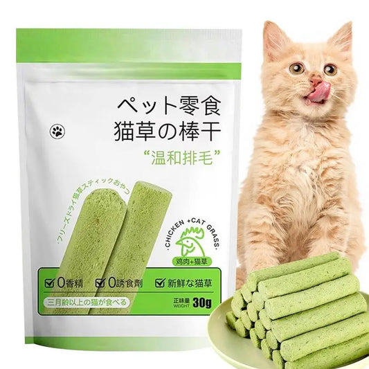 Cat Grass Chew Sticks – Natural Teeth Cleaner for Indoor Cats