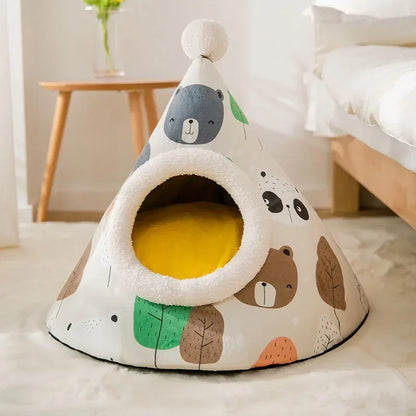 Indoor Winter Cat Dog House Deep Sleep Comfort Bed New Pet Nest Pets Tent Basket Cat Cave Cozy Dog Sofa Warm Cats Accessories
