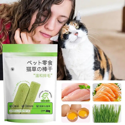 Cat Grass Chew Sticks – Natural Teeth Cleaner for Indoor Cats