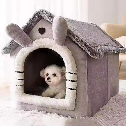 Thickened Pet Warm House Cat And Dog House Winter Warm Universal For All Seasons Detachable And Washable Cute New Comfortable