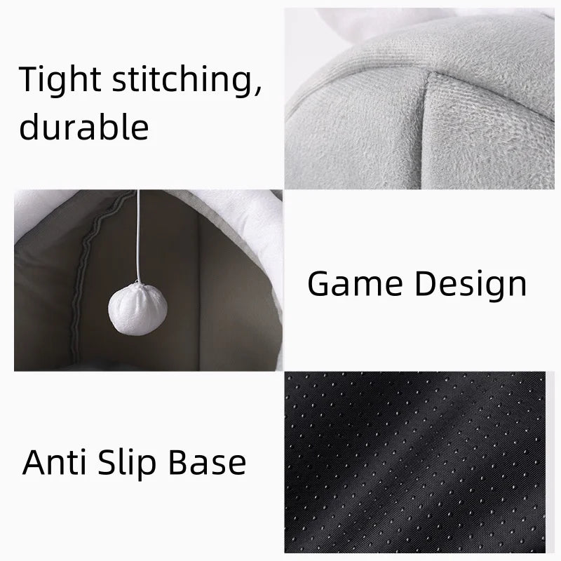 Cat Cave Bed – Semi-Closed Nest for All Seasons