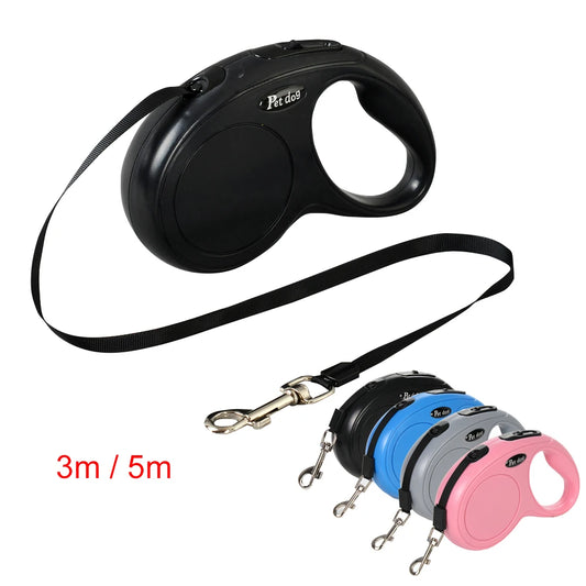 Retractable Pet Leash 3m/5m – For Small & Medium Dogs