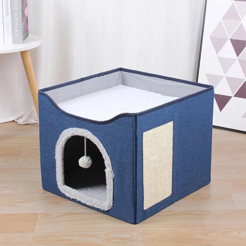 Winter Cat Bed – Warm House for Cats & Kittens