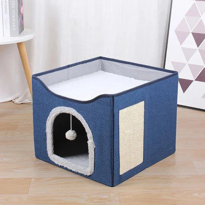 Winter Cat Bed – Warm House for Cats & Kittens