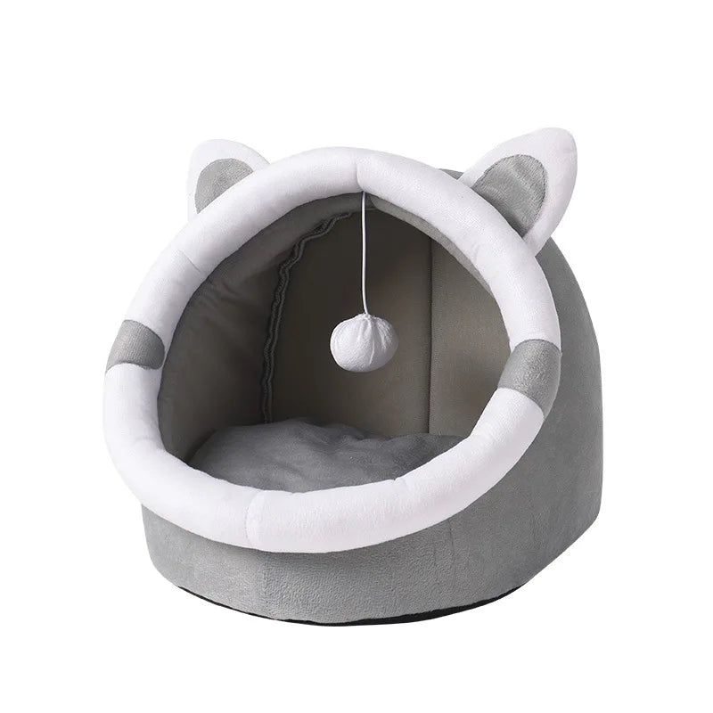 Cat Cave Bed – Semi-Closed Nest for All Seasons