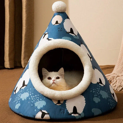 Indoor Winter Cat Dog House Deep Sleep Comfort Bed New Pet Nest Pets Tent Basket Cat Cave Cozy Dog Sofa Warm Cats Accessories