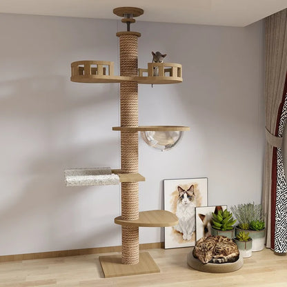Cat Tree Multilayer Rotatable Moisture Proof Breathable Scratching Posts Save space Cat Tower For Home Indoor Cats Shelves 캣타워