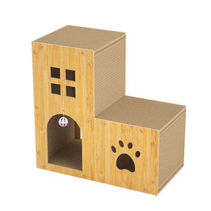 Cardboard Cat Scratcher House For Big Small Cat Funny Large Cardboard Cat House For Home Travel