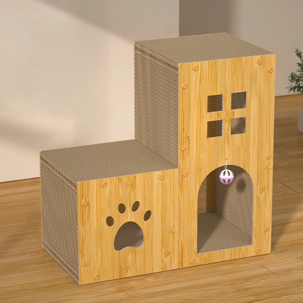 Cardboard Cat Scratcher House For Big Small Cat Funny Large Cardboard Cat House For Home Travel