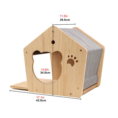 Wall-Mounted Cat Tree with Hammock