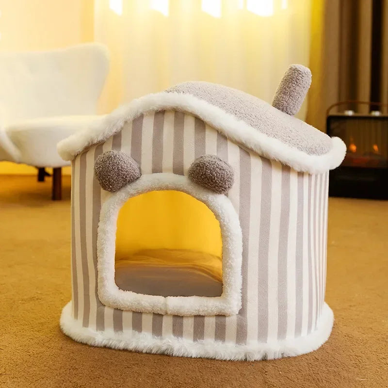 Indoor Winter Cat Dog House Deep Sleep Comfort Bed New Pet Nest Pets Tent Basket Cat Cave Cozy Dog Sofa Warm Cats Accessories