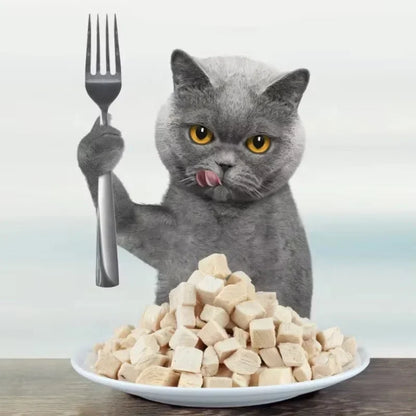 20/50g Cat Food Freeze-dried Chicken Cat Food of Dogs Pet Dry Food Pet Supplies Freeze-dried Chicken Granules Rich in Nutrition