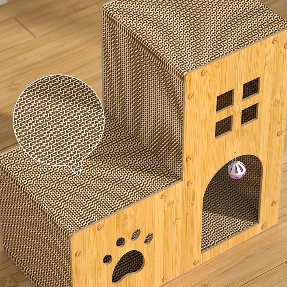 Cardboard Cat Scratcher House For Big Small Cat Funny Large Cardboard Cat House For Home Travel