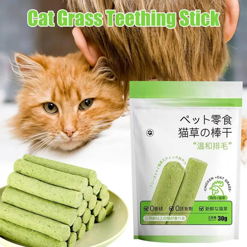 Cat Grass Chew Sticks – Natural Teeth Cleaner for Indoor Cats