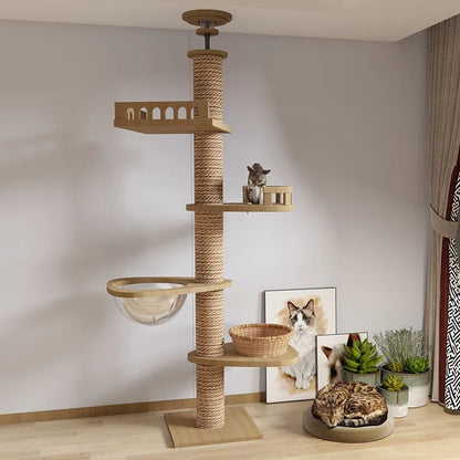 Cat Tree Multilayer Rotatable Moisture Proof Breathable Scratching Posts Save space Cat Tower For Home Indoor Cats Shelves 캣타워